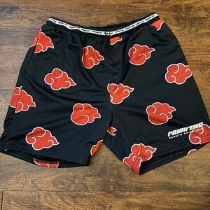 Primitive Akatsuki Black and Red Athletic Shorts